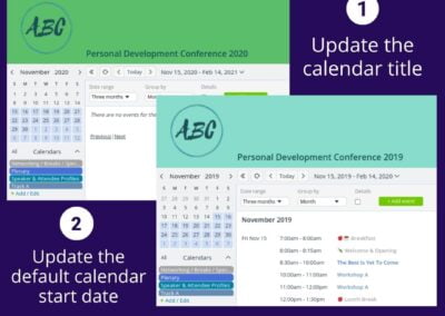 Utilize the same calendar for annual event
