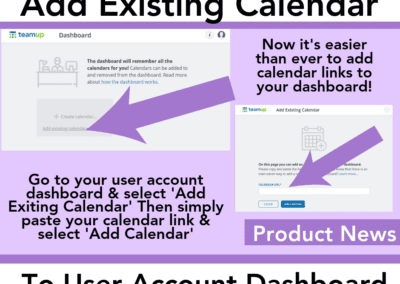 How to add an existing calendar to your calendar dashboard