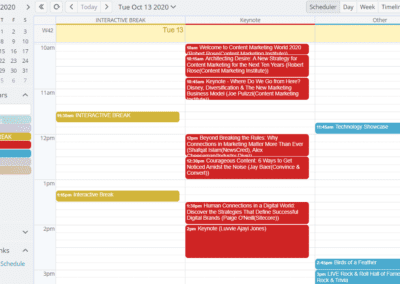 Selected categories in scheduler view