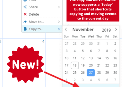 How to copy an event to Today using the new Today button