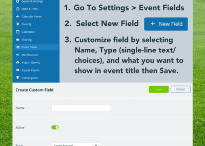 How to create a custom event field on Teamup calendar
