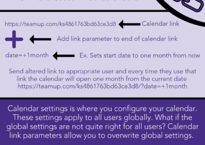 Customize your calendar with link parameters