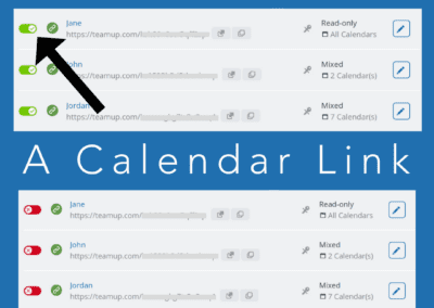 You can deactivate a calendar link (temporarily) without deleting it