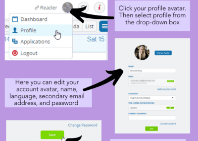 Edit your user account profile on Teamup