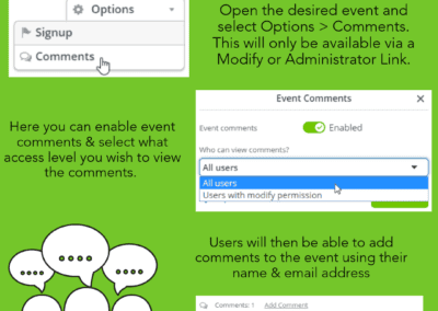 How to enable event comments in a single event on your Teamup calendar