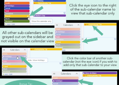 How to filter your calendar view by sub-calendar with Teamup