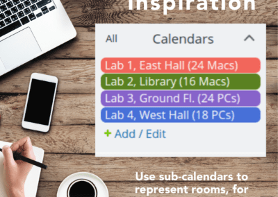 sub-calendar inspiration: coordinate use of lab space