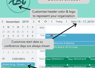How to use Teamup calendar for conference schedules and management